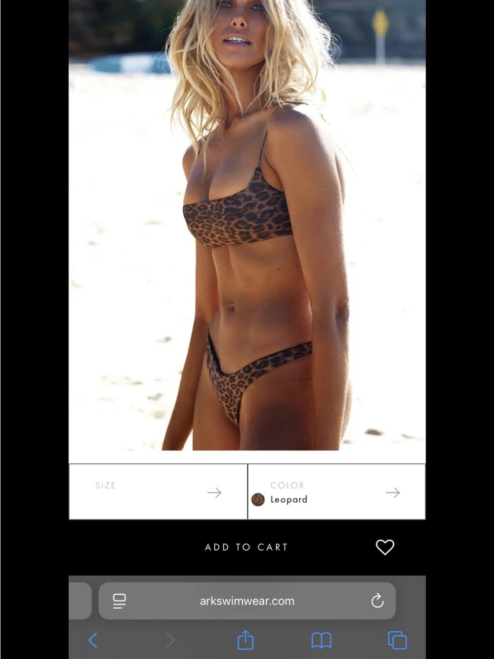 Leopard Print Women's Bikini Set - Brown Leopard